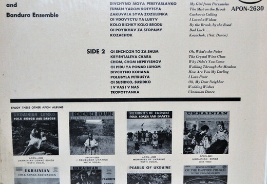 Dumka Chorus Soloists*, Bandura Ensemble* ‎– Memories Of Ukraine - Folk Songs And Dances