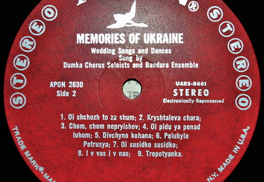 Dumka Chorus Soloists*, Bandura Ensemble* ‎– Memories Of Ukraine - Folk Songs And Dances