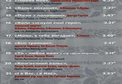 Хіти Української Естради 50-х Років